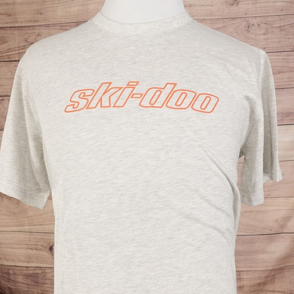 Ski-Doo Racing Ski Doo Snowmobiles Logo Winter Sports T-Shirt Size L Grey New! - Picture 1 of 7